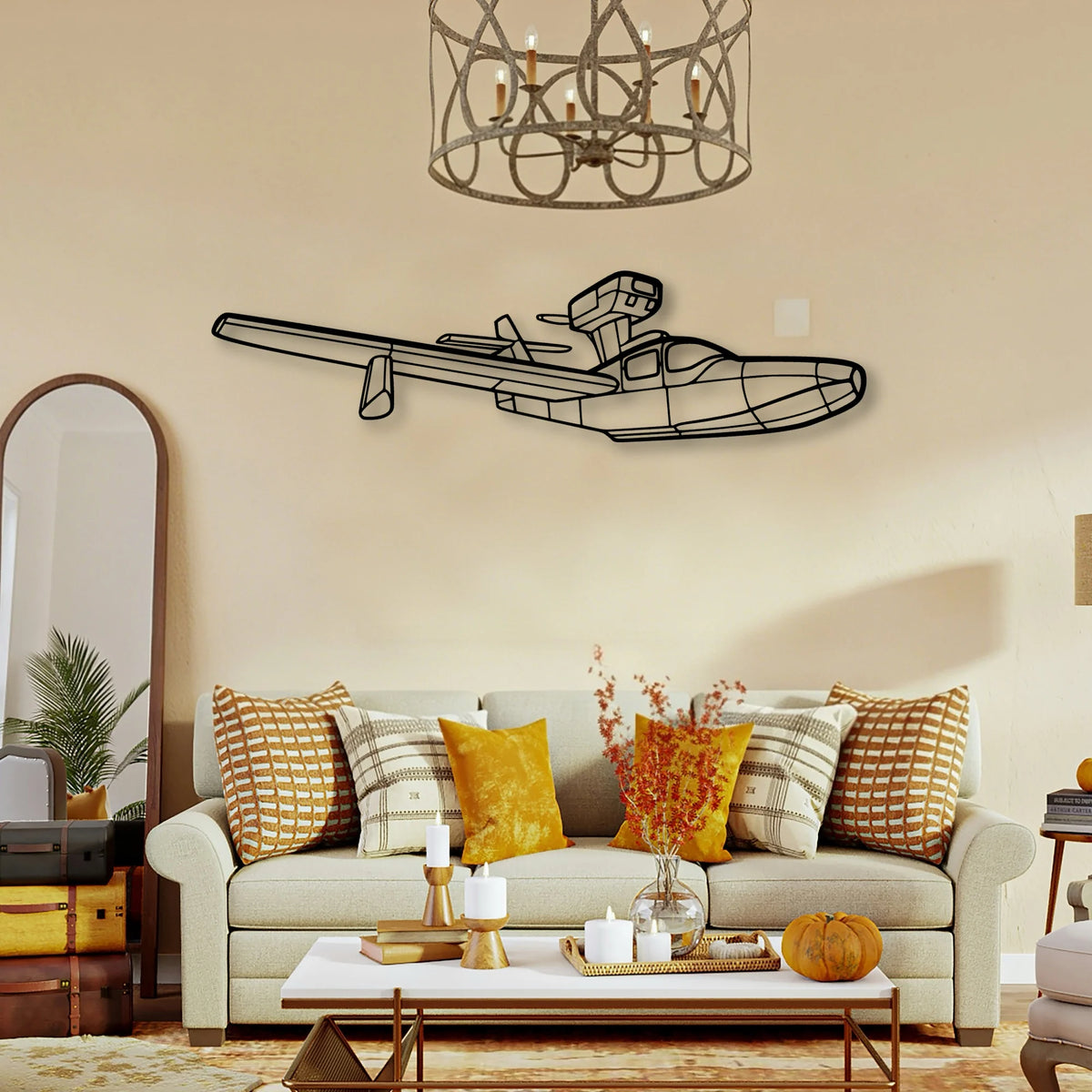 Jumper Diy Classic Aircraft Silhouette Metal Wall Art - Tinvibe