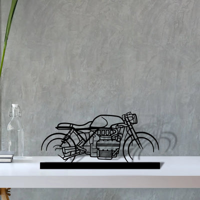 k1100-cafe-racer Silhouette Metal Art Stand - Tinvibe
