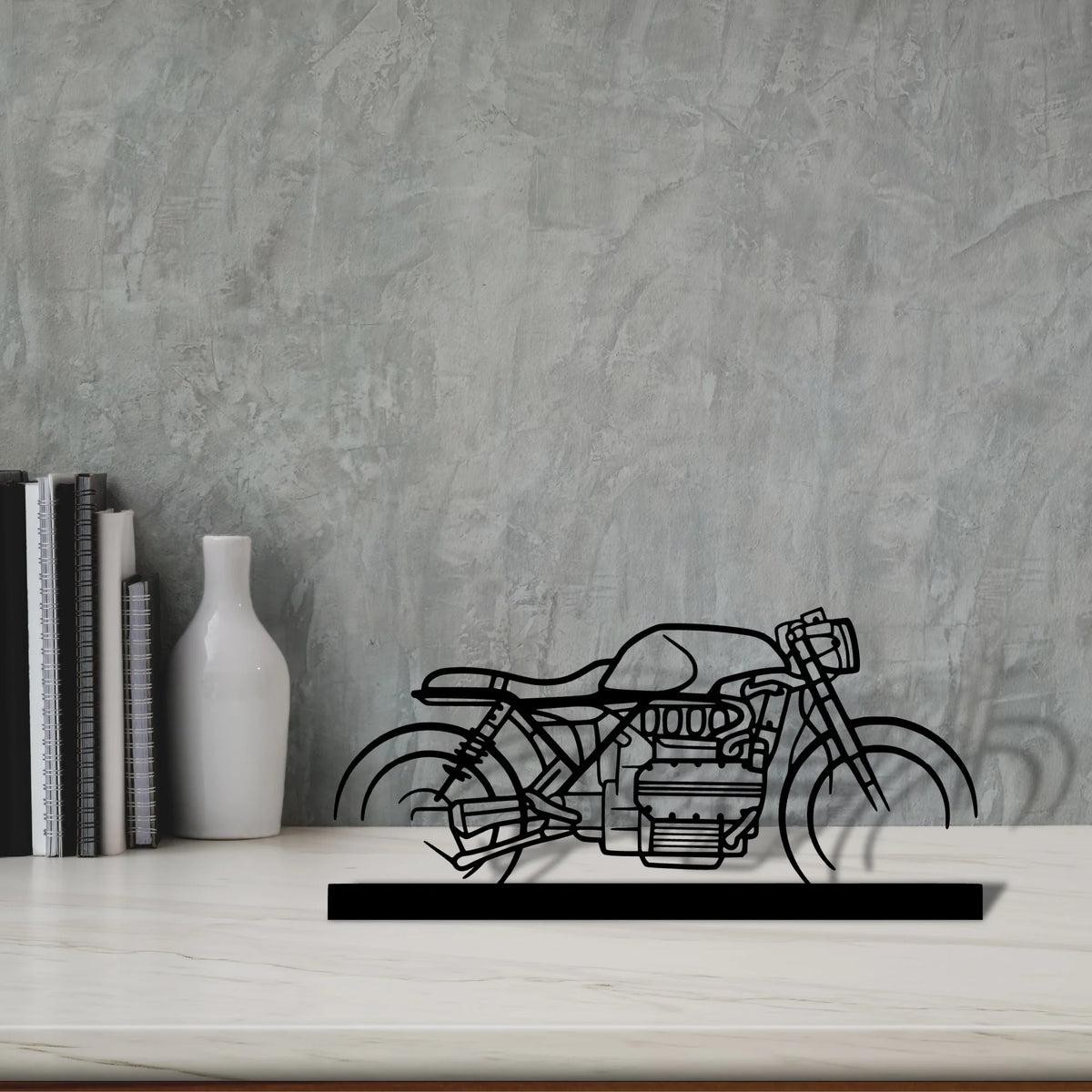 k1100-cafe-racer Silhouette Metal Art Stand - Tinvibe