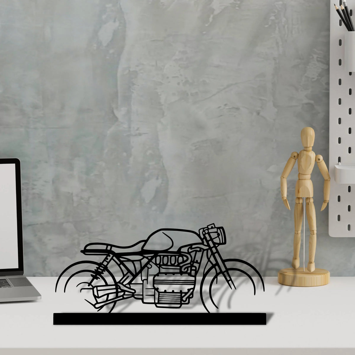 k1100-cafe-racer Silhouette Metal Art Stand - Tinvibe