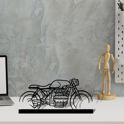 k1100-cafe-racer Silhouette Metal Art Stand - Tinvibe