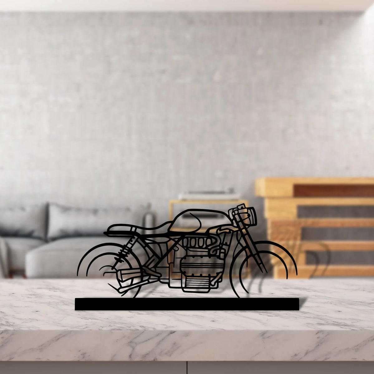 k1100-cafe-racer Silhouette Metal Art Stand - Tinvibe