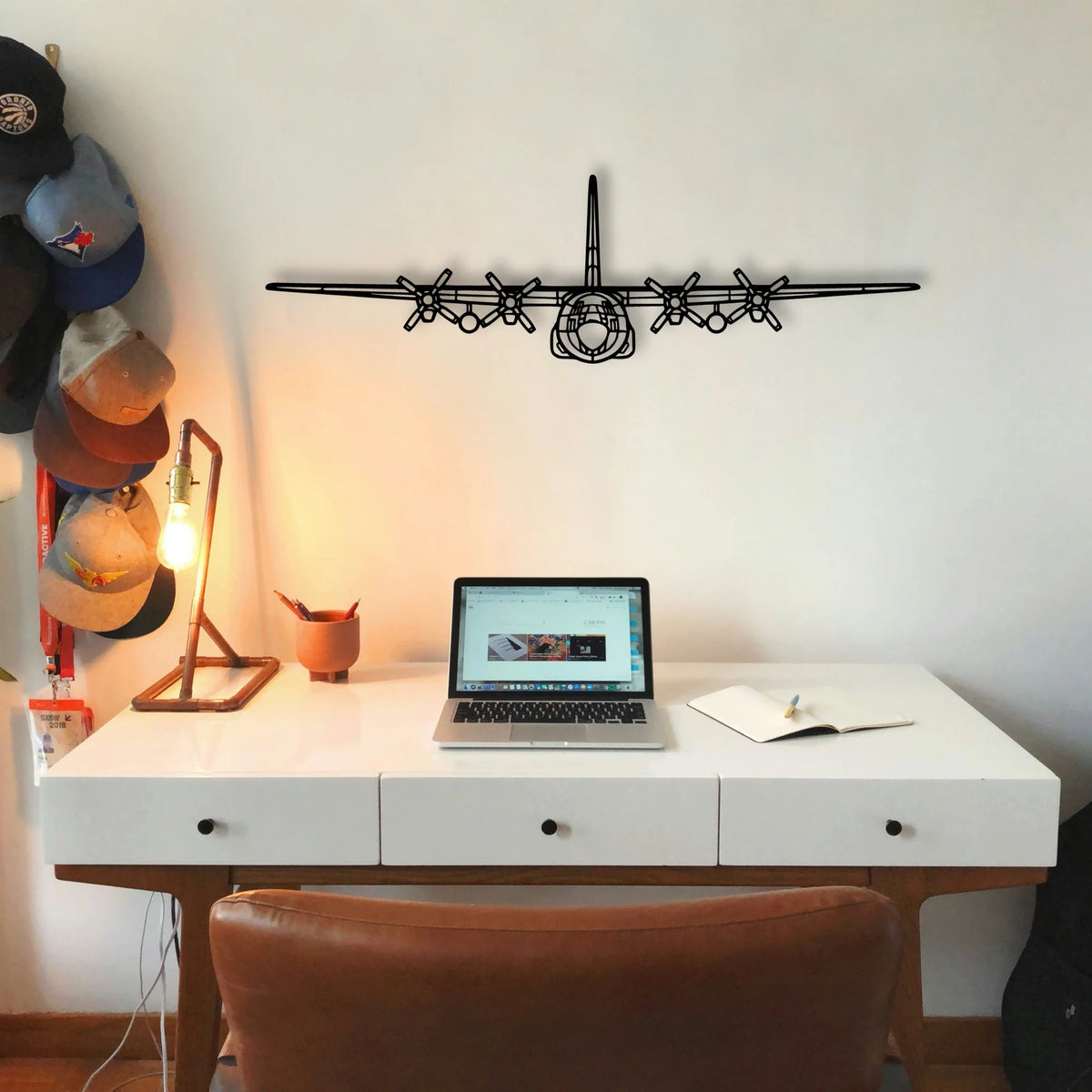 L 749A Classic Aircraft Silhouette Metal Wall Art - Tinvibe