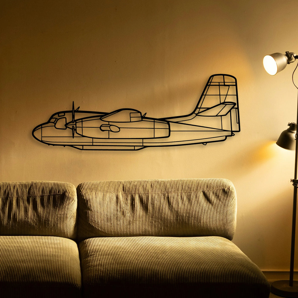 M20E Classic Aircraft Silhouette Metal Wall Art - Tinvibe