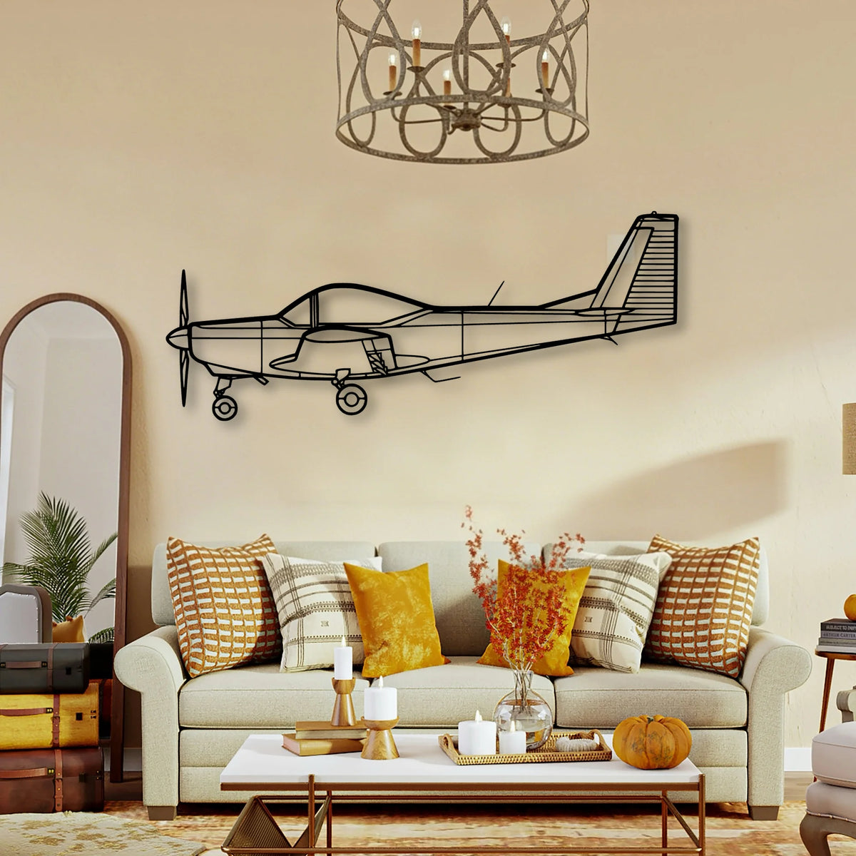 M20M Classic Aircraft Silhouette Metal Wall Art - Tinvibe