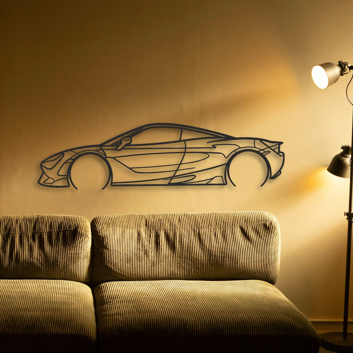 Mclaren 720s Classic Silhouette Metal Wall Art - Tinvibe