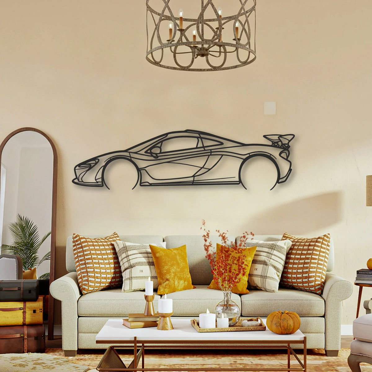 Mclaren P1 Classic Silhouette Metal Wall Art - Tinvibe