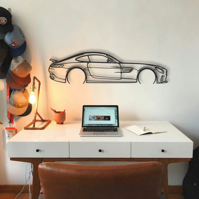 Mercedes AMG GTS Classic Silhouette Metal Wall Art - Tinvibe
