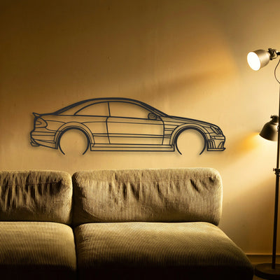 Mercedes CLK63 Classic Silhouette Metal Wall Art - Tinvibe