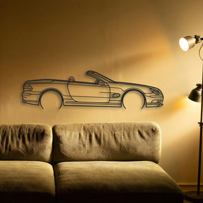 Mercedes SL55 R230 Classic Silhouette Metal Wall Art - Tinvibe