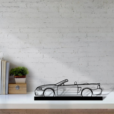 mustang-cobra-cabrio-2004 Silhouette Metal Art Stand - Tinvibe