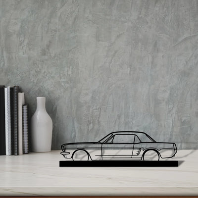 mustang-coupe-1966 Silhouette Metal Art Stand - Tinvibe