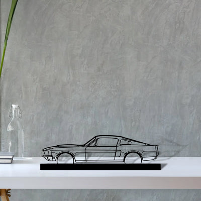 mustang-gt-1967 Silhouette Metal Art Stand - Tinvibe