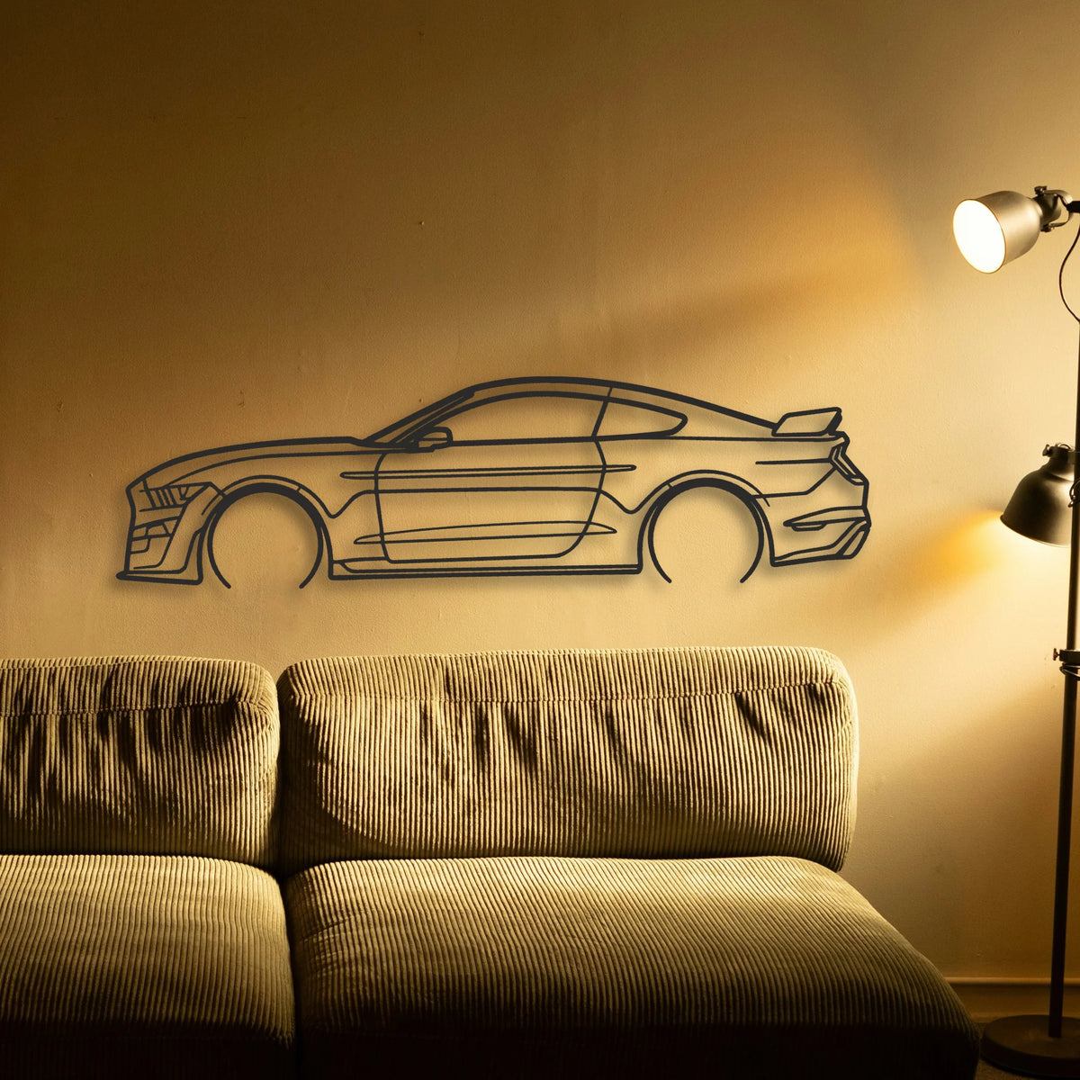 Mustang Shelby GT500 Classic Silhouette Metal Wall Art - Tinvibe