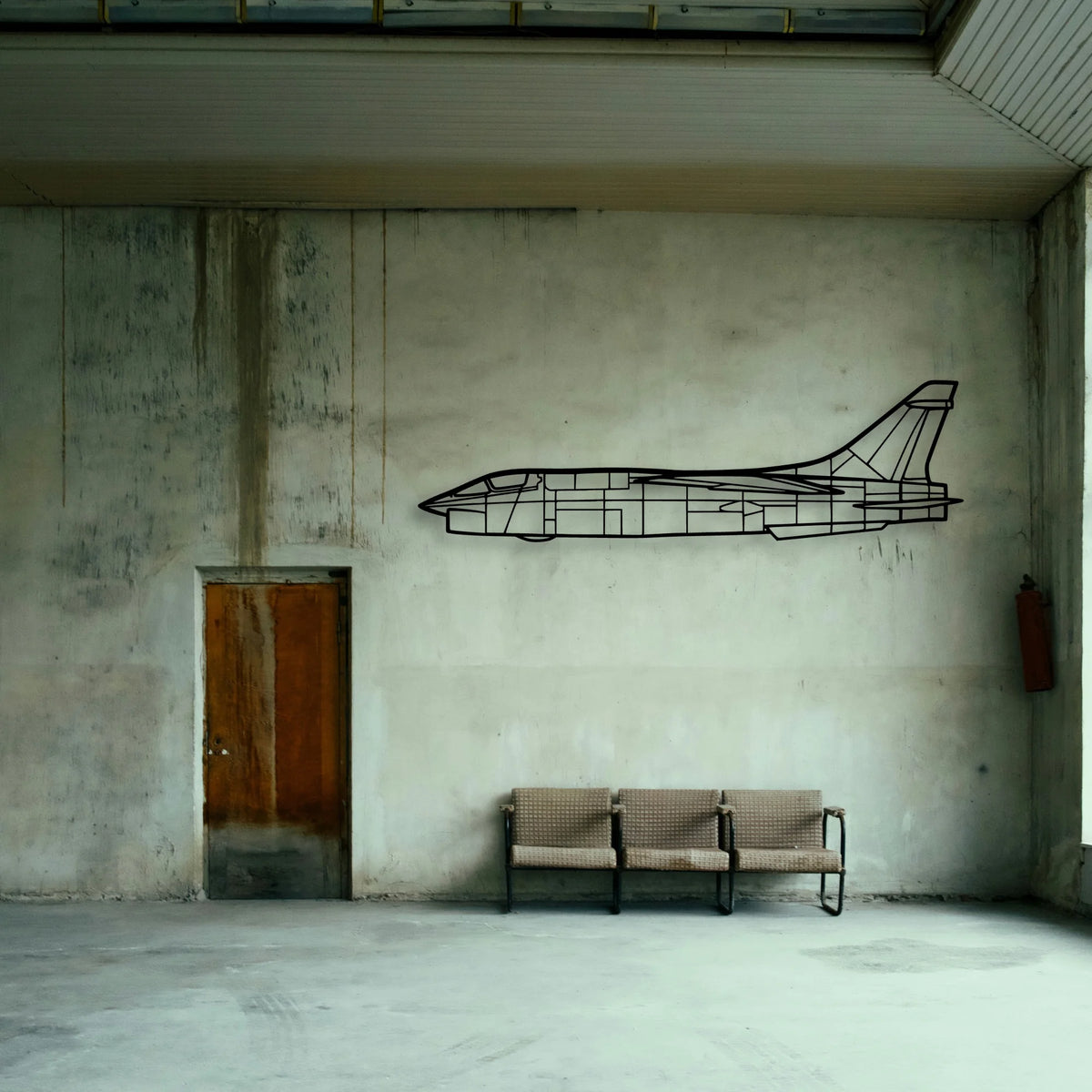 P 47D Classic Aircraft Silhouette Metal Wall Art - Tinvibe