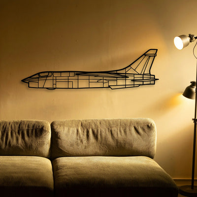P 47D Classic Aircraft Silhouette Metal Wall Art - Tinvibe