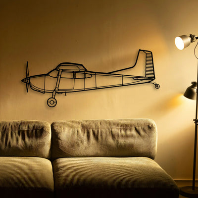 PA 28 Classic Aircraft Silhouette Metal Wall Art - Tinvibe