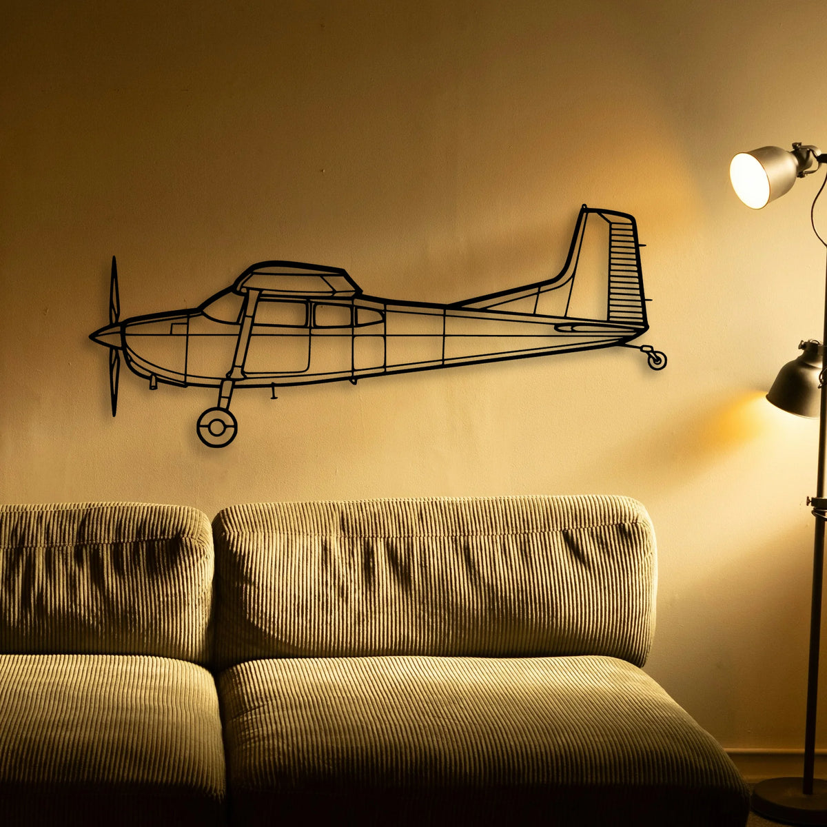PA 30 Twin Comanche Classic Aircraft Silhouette Metal Wall Art - Tinvibe