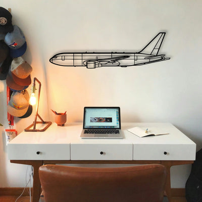 PA 38 Tomahawk Classic Aircraft Silhouette Metal Wall Art - Tinvibe