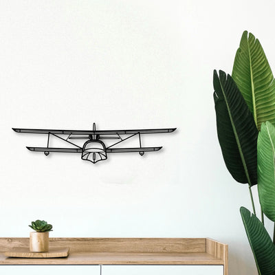 PA 44 Seminole Classic Aircraft Silhouette Metal Wall Art - Tinvibe