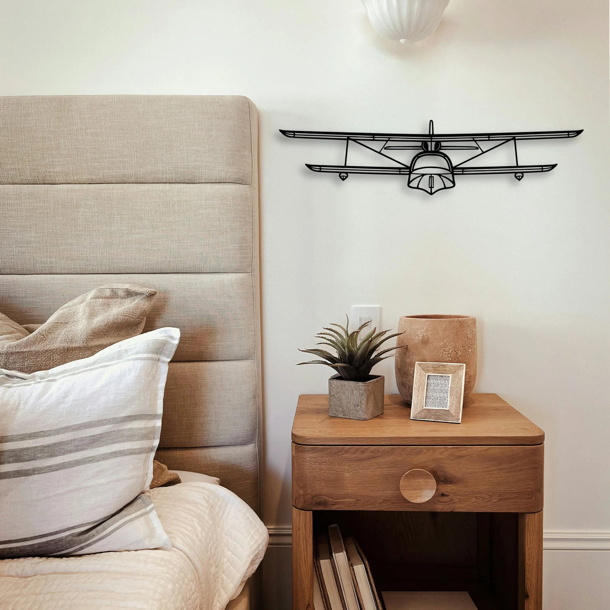 PA 44 Seminole Classic Aircraft Silhouette Metal Wall Art - Tinvibe