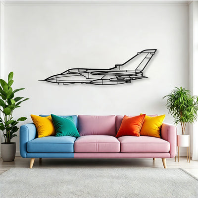 Panavia Tornado Classic Aircraft Silhouette Metal Wall Art - Tinvibe
