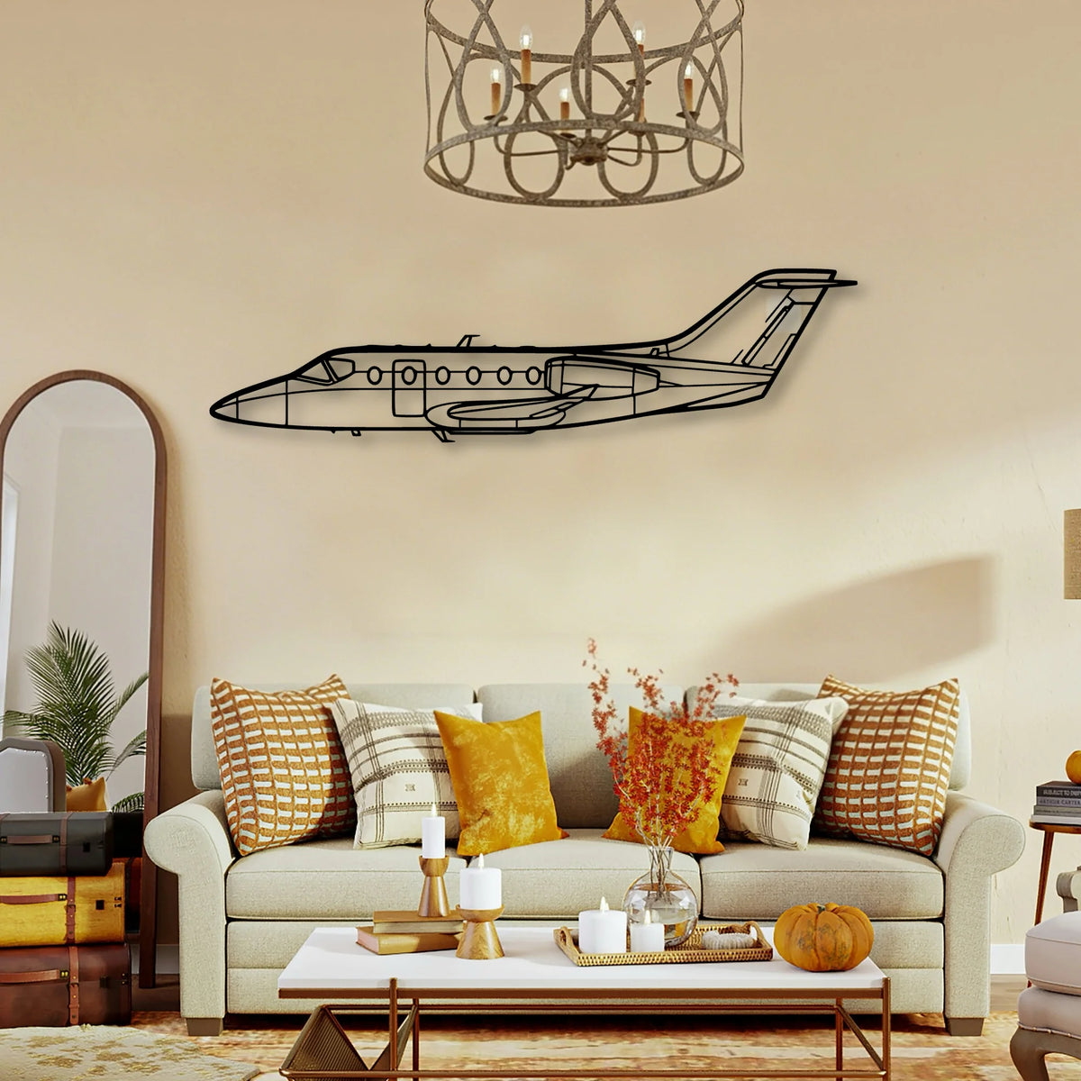 Phenom 300 Classic Aircraft Silhouette Metal Wall Art - Tinvibe