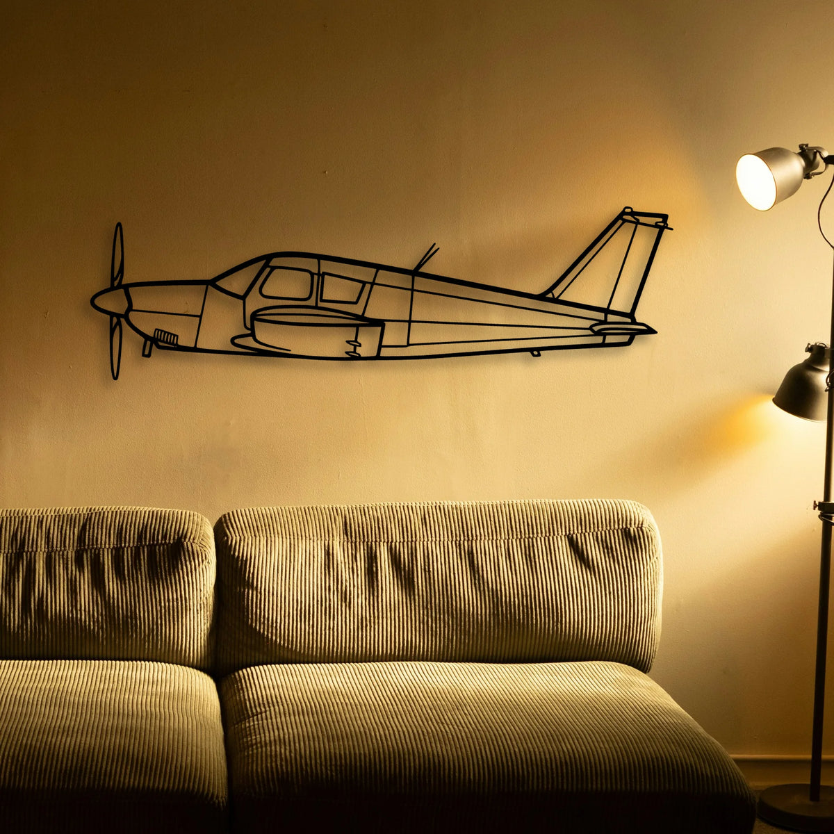 Piper Classic Aircraft Silhouette Metal Wall Art - Tinvibe