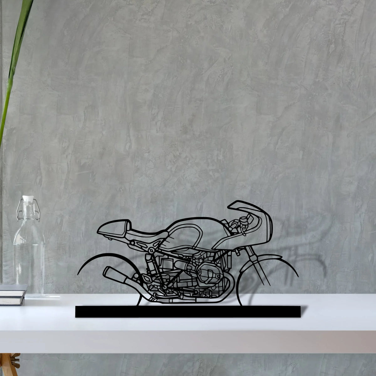 r-nine-t-racer-2019 Silhouette Metal Art Stand - Tinvibe
