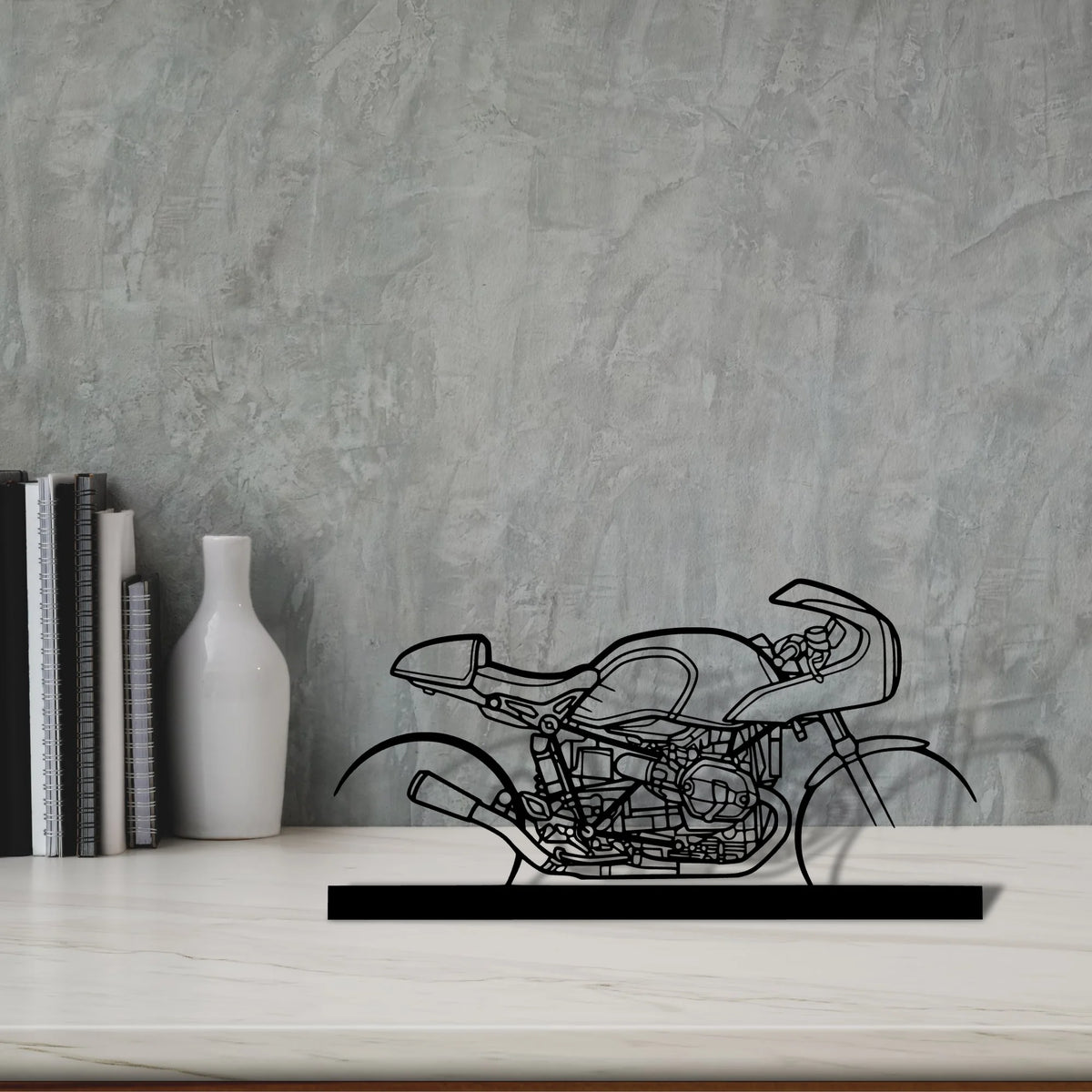 r-nine-t-racer-2019 Silhouette Metal Art Stand - Tinvibe