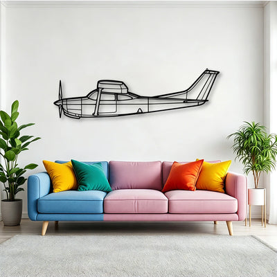 R182 3 Classic Aircraft Silhouette Metal Wall Art - Tinvibe