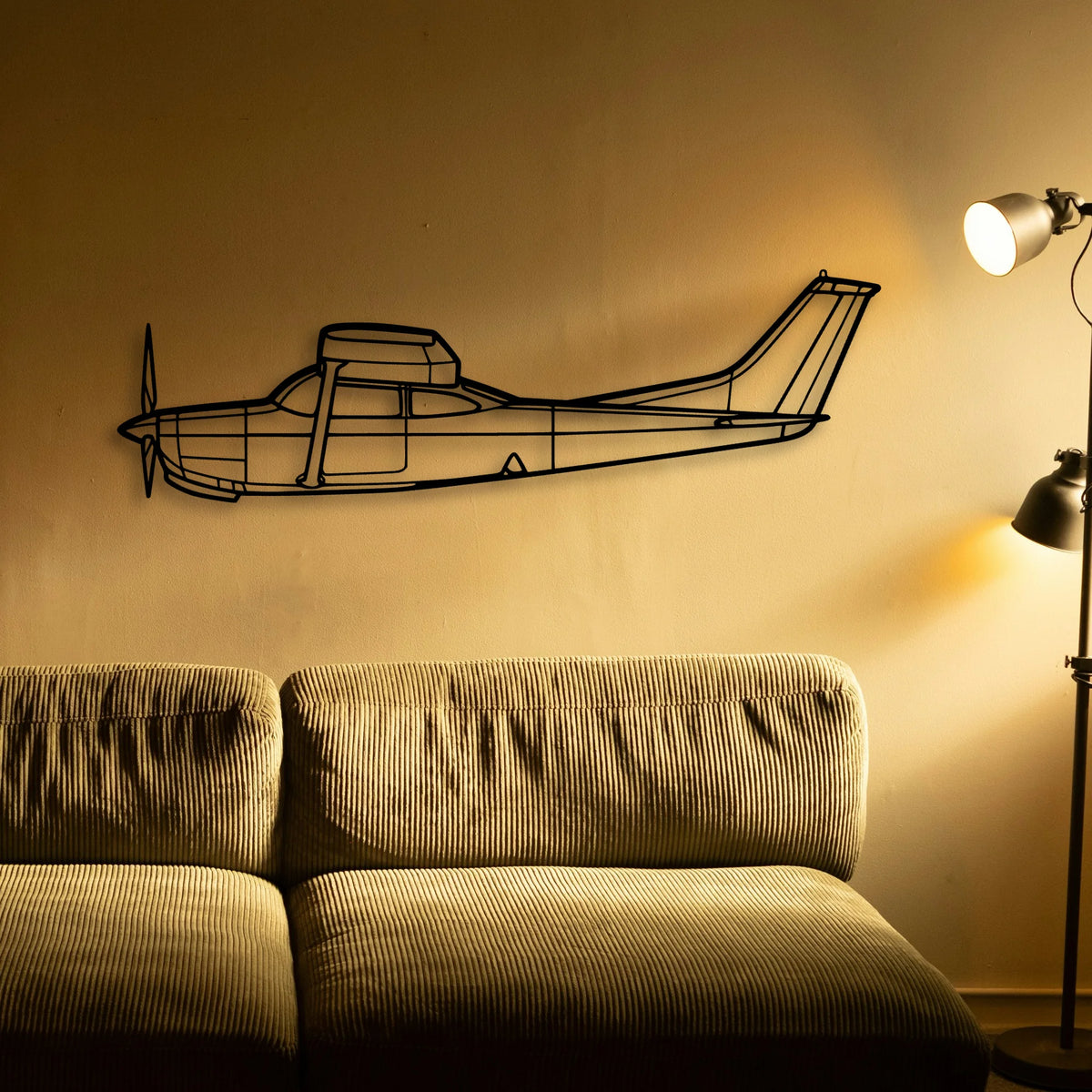 R182 3 Classic Aircraft Silhouette Metal Wall Art - Tinvibe