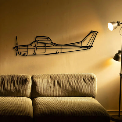 R182 3 Classic Aircraft Silhouette Metal Wall Art - Tinvibe