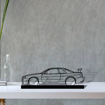 r34-gtr Silhouette Metal Art Stand - Tinvibe