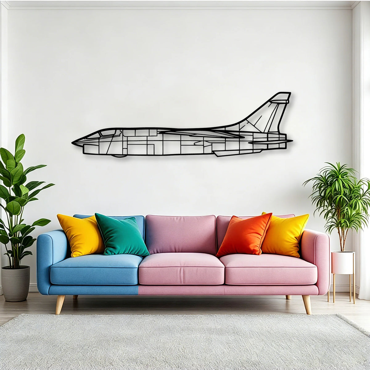 Rf 8G 3 Classic Aircraft Silhouette Metal Wall Art - Tinvibe