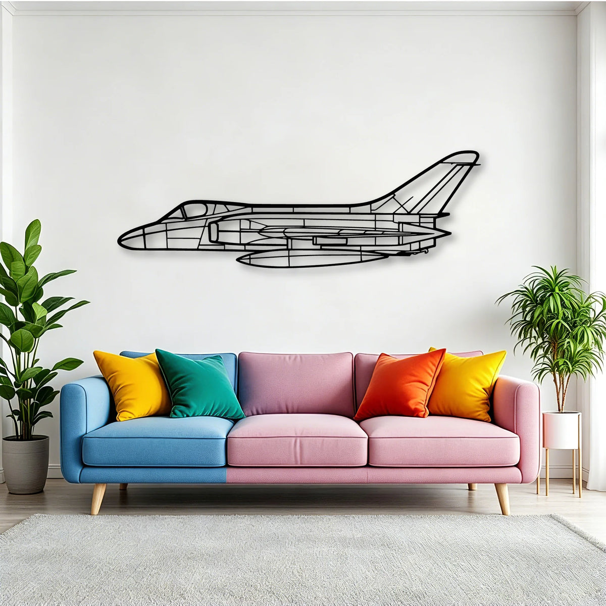 Rf 8G Classic Aircraft Silhouette Metal Wall Art - Tinvibe