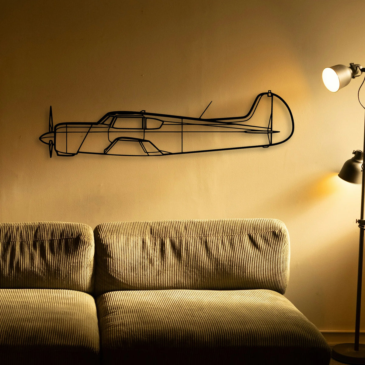 SR22T Gts Classic Aircraft Silhouette Metal Wall Art - Tinvibe
