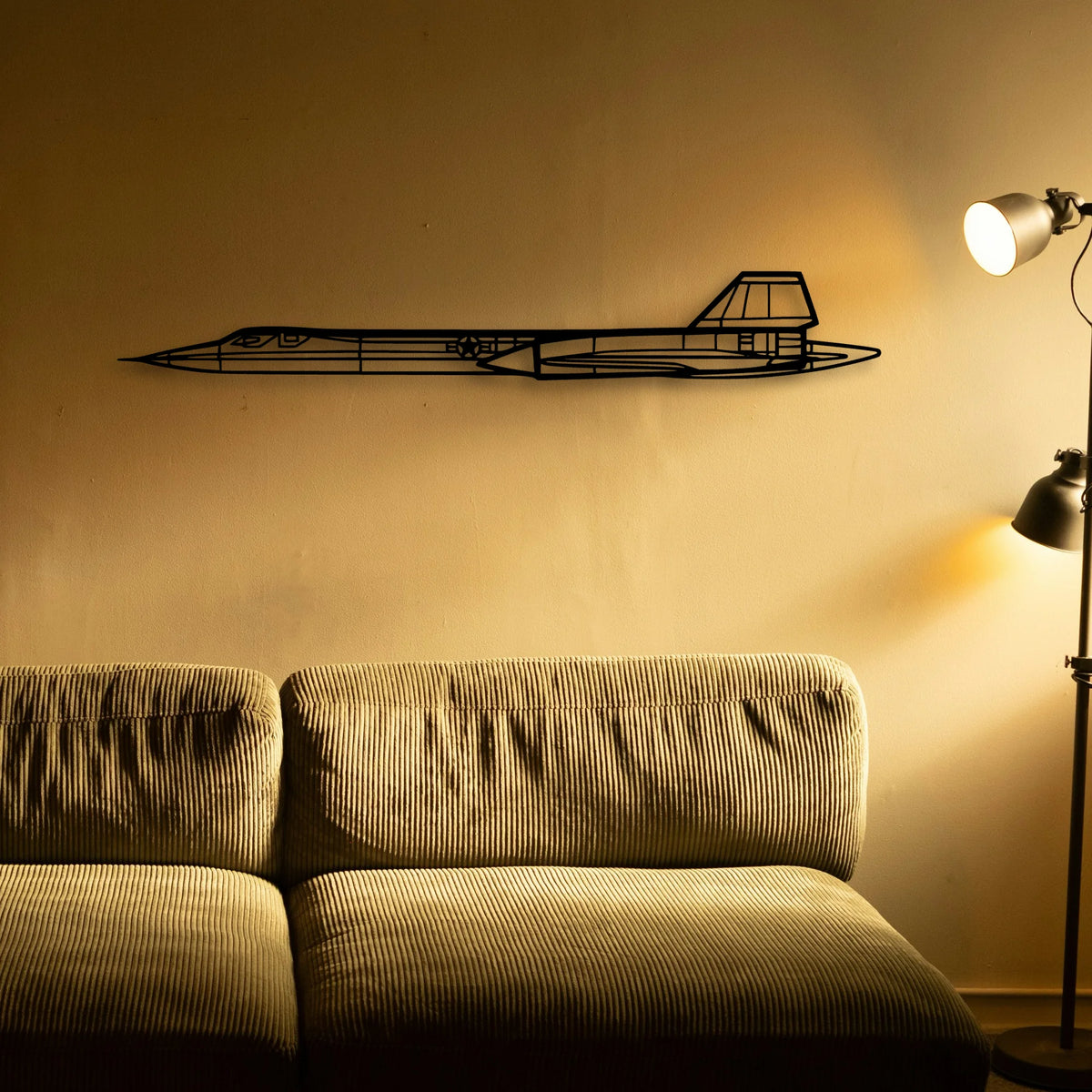SR71 Blackbird Classic Aircraft Silhouette Metal Wall Art - Tinvibe