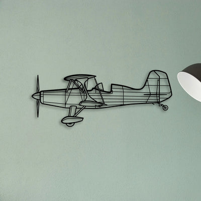 Starduster Too 2 Classic Aircraft Silhouette Metal Wall Art - Tinvibe