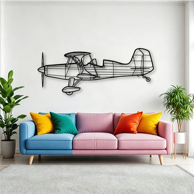 Starduster Too 2 Classic Aircraft Silhouette Metal Wall Art - Tinvibe