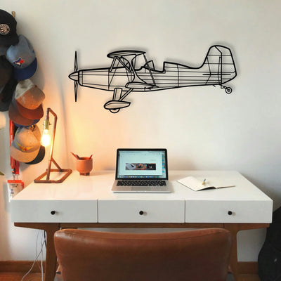 Starduster Too 2 Classic Aircraft Silhouette Metal Wall Art - Tinvibe
