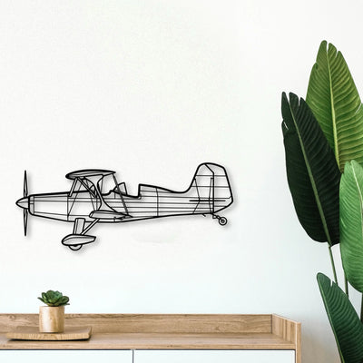 Starduster Too 2 Classic Aircraft Silhouette Metal Wall Art - Tinvibe
