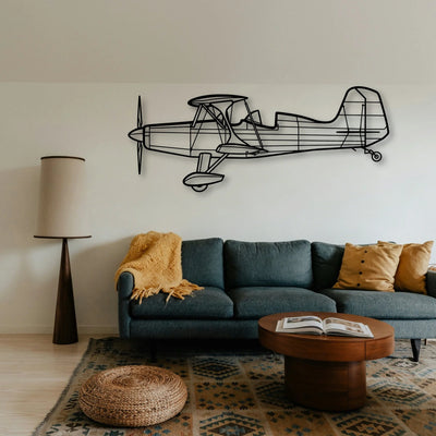 Starduster Too Classic Aircraft Silhouette Metal Wall Art - Tinvibe