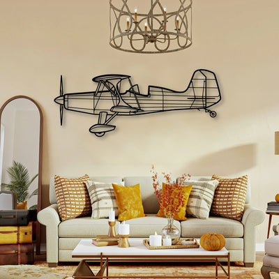 Starduster Too Classic Aircraft Silhouette Metal Wall Art - Tinvibe