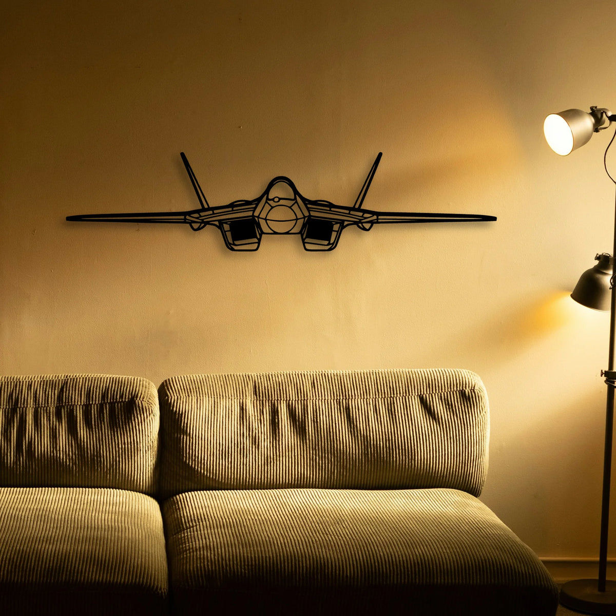 Su 57 Classic Aircraft Silhouette Metal Wall Art - Tinvibe