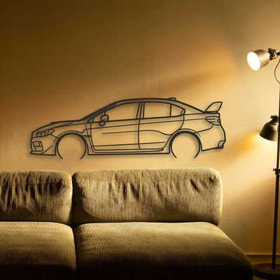 Subaru WRX Classic Silhouette Metal Wall Art - Tinvibe