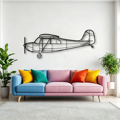 T 28 Trojan 2 Classic Aircraft Silhouette Metal Wall Art - Tinvibe