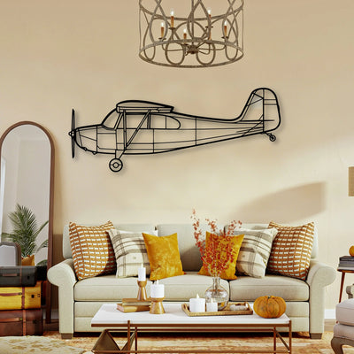 T 28 Trojan 2 Classic Aircraft Silhouette Metal Wall Art - Tinvibe