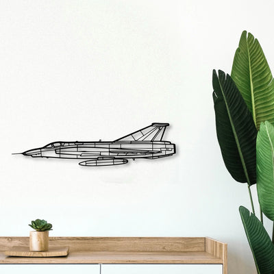 T 7 Red Hawk Classic Aircraft Silhouette Metal Wall Art - Tinvibe