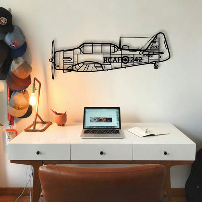 T33 2 Classic Aircraft Silhouette Metal Wall Art - Tinvibe